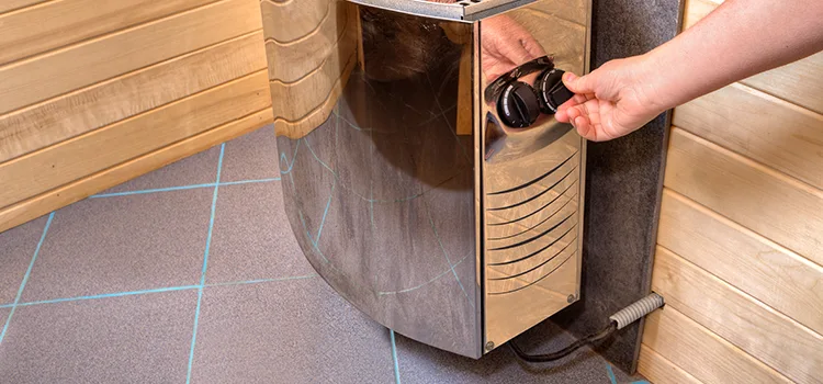 Floor-mounted sauna heater Installation in Brantford, Ontario