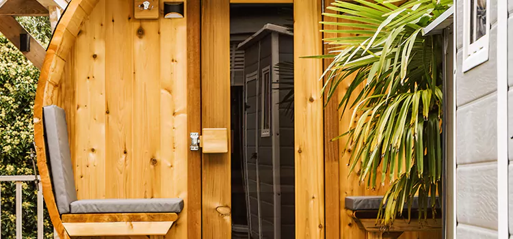 Wood-fired Outdoor Residential Sauna Installation in Brantford, Ontario